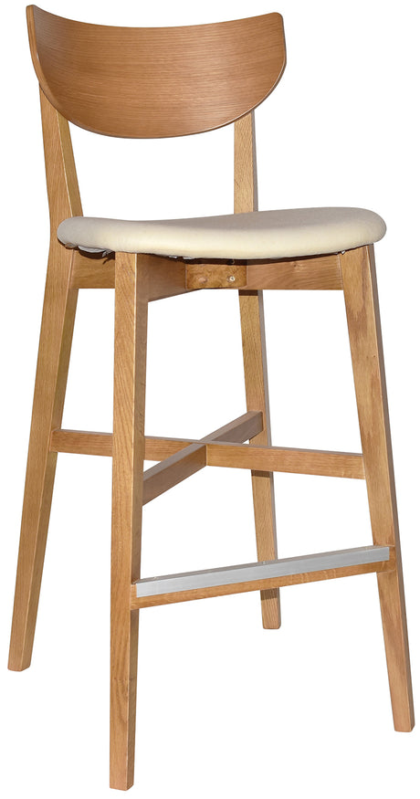 EZ Rialto Light Oak Stained Solid Timber Framed Barstool