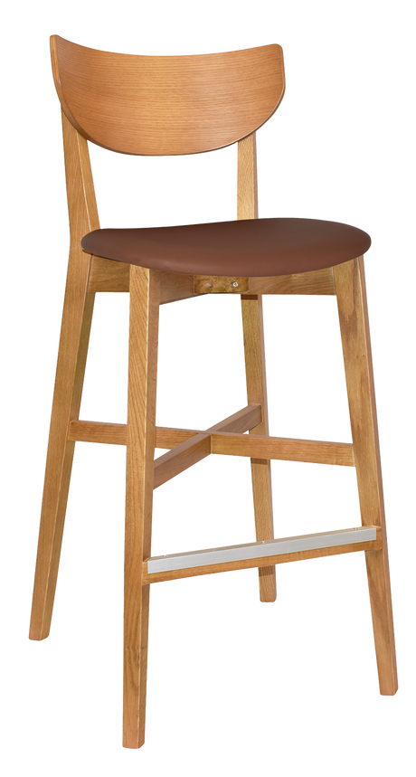 EZ Rialto Light Oak Stained Solid Timber Framed Barstool