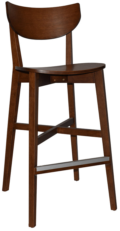 EZ Rialto Light Walnut Stained Solid Timber Framed Barstool