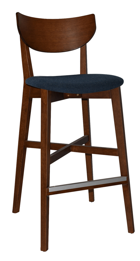EZ Rialto Light Walnut Stained Solid Timber Framed Barstool
