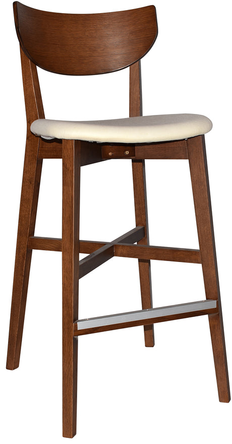 EZ Rialto Light Walnut Stained Solid Timber Framed Barstool