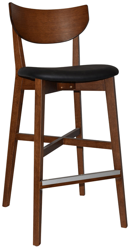 EZ Rialto Light Walnut Stained Solid Timber Framed Barstool
