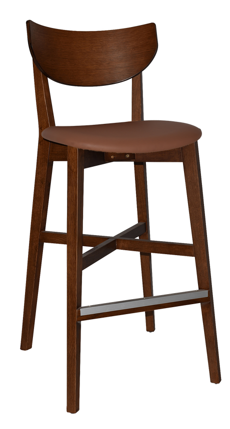 EZ Rialto Light Walnut Stained Solid Timber Framed Barstool