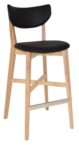 EZ STOOL RIALTO UPH 2 BLACK - VINYL BLACK