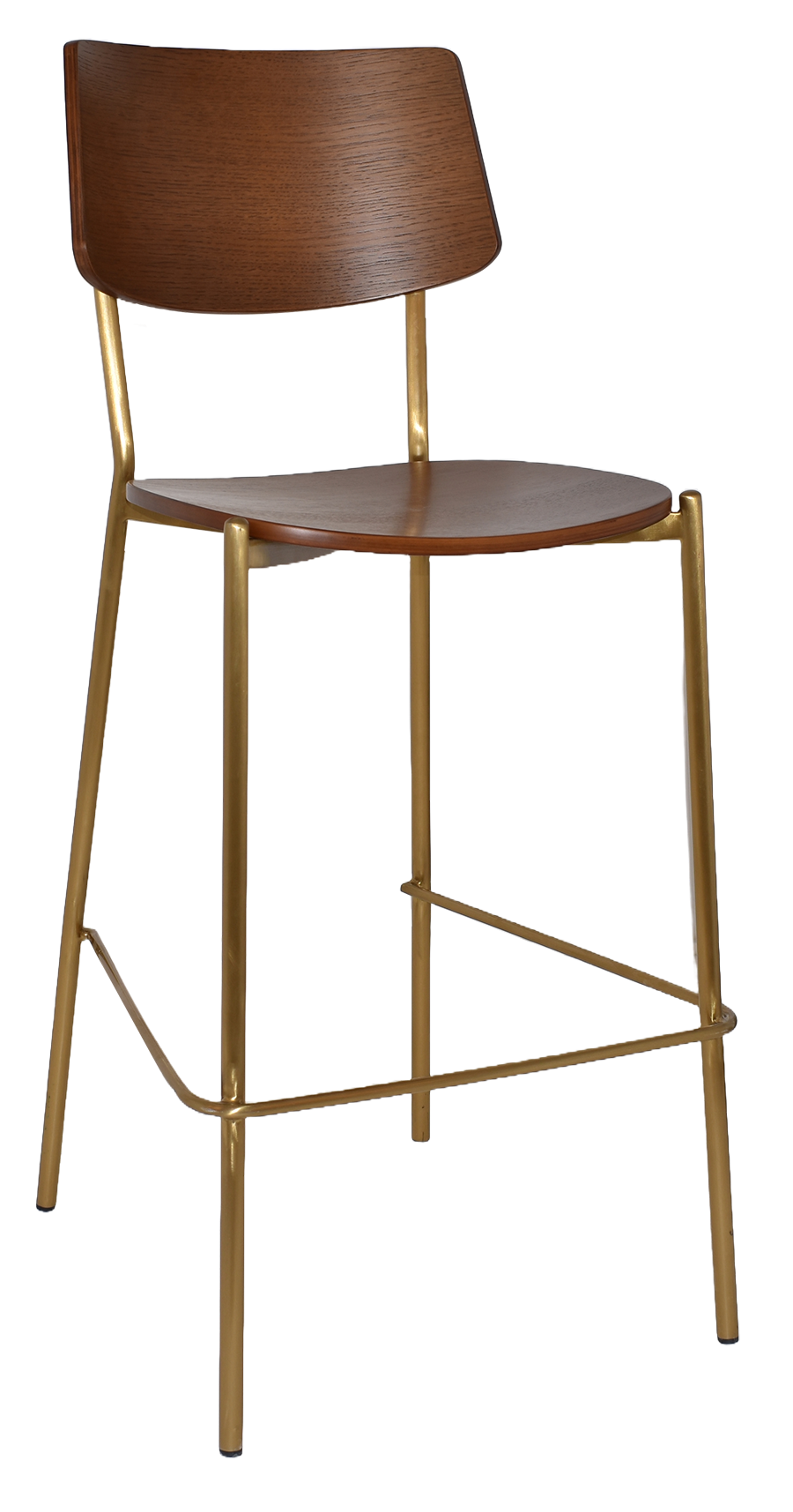 EZ STOOL TEXAS BRASS - LIGHT WALNUT