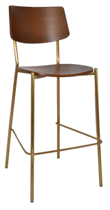 EZ STOOL TEXAS BRASS - LIGHT WALNUT