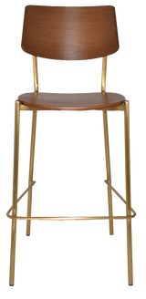 EZ STOOL TEXAS BRASS - LIGHT WALNUT
