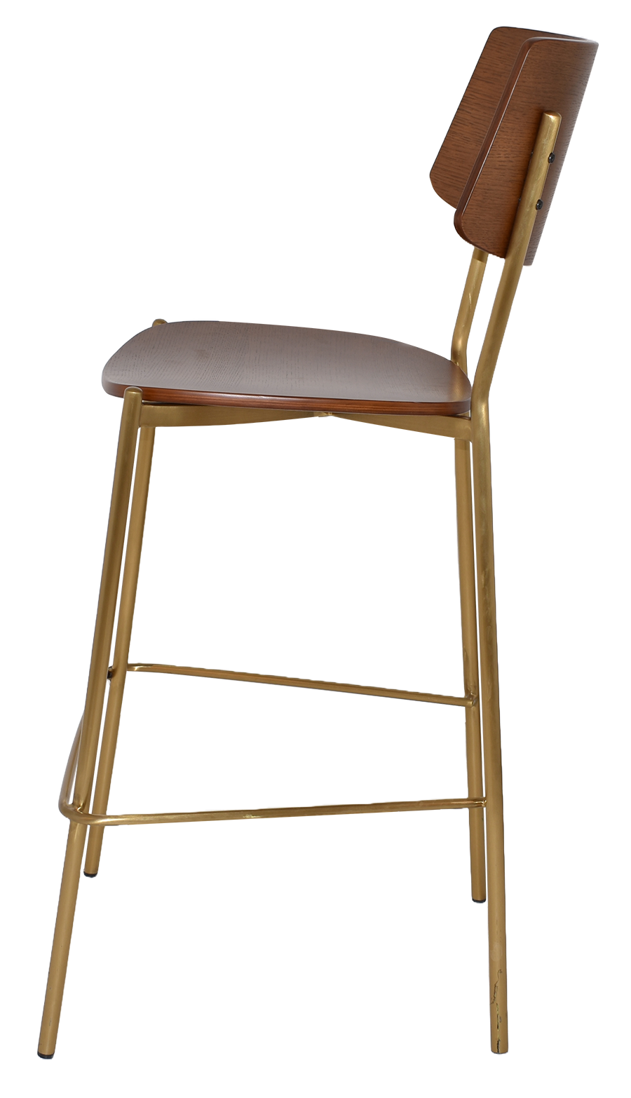 EZ STOOL TEXAS BRASS - LIGHT WALNUT