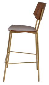 EZ STOOL TEXAS BRASS - LIGHT WALNUT