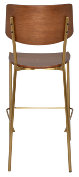 EZ STOOL TEXAS BRASS - LIGHT WALNUT