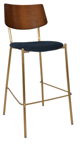 EZ STOOL TEXAS BRASS - LIGHT WALNUT