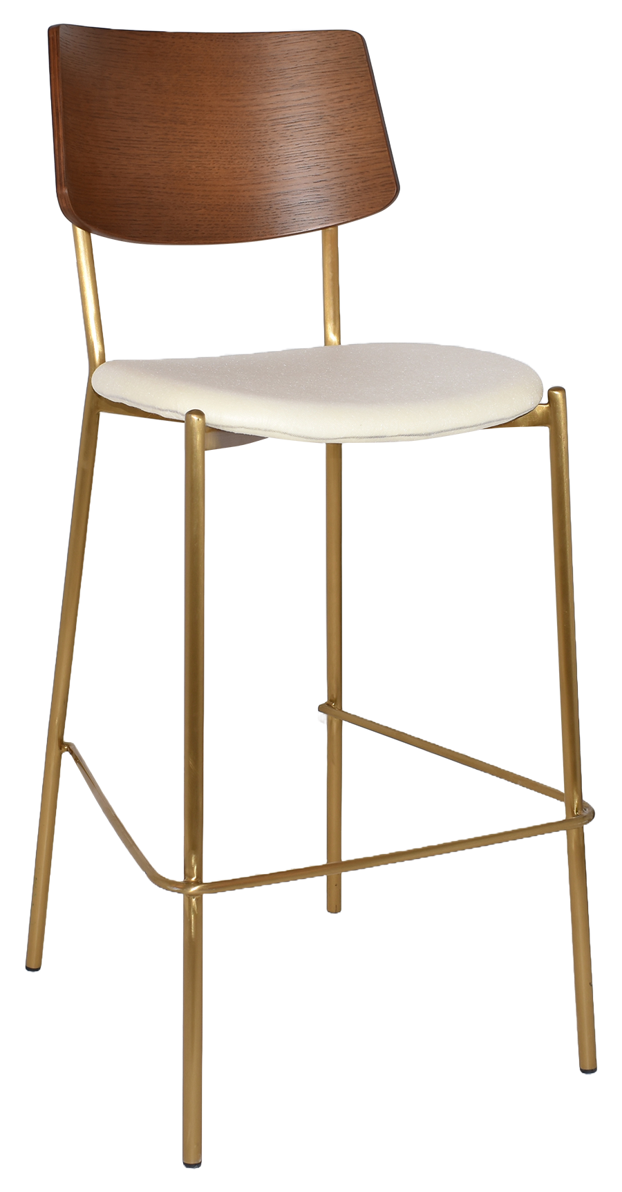 EZ STOOL TEXAS BRASS - LIGHT WALNUT