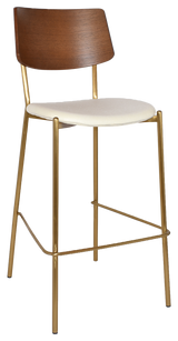 EZ STOOL TEXAS BRASS - LIGHT WALNUT