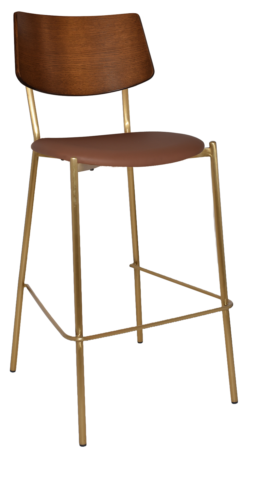 EZ STOOL TEXAS BRASS - LIGHT WALNUT