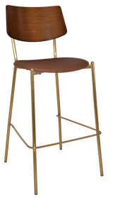 EZ STOOL TEXAS BRASS - LIGHT WALNUT