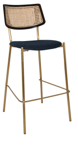 EZ STOOL TEXAS BRASS - RATTAN BLACK