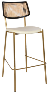 EZ STOOL TEXAS BRASS - RATTAN BLACK