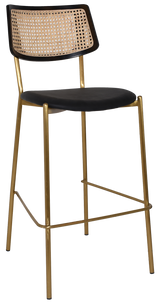 EZ STOOL TEXAS BRASS - RATTAN BLACK