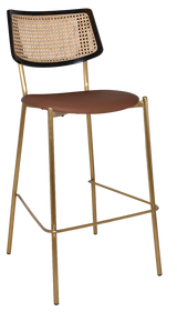 EZ STOOL TEXAS BRASS - RATTAN BLACK