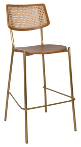 EZ STOOL TEXAS BRASS - RATTAN LIGHT OAK