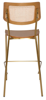 EZ STOOL TEXAS BRASS - RATTAN LIGHT OAK