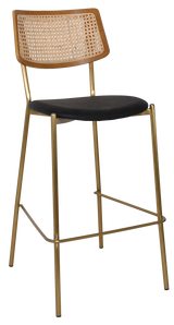 EZ STOOL TEXAS BRASS - RATTAN LIGHT OAK