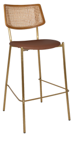 EZ STOOL TEXAS BRASS - RATTAN LIGHT OAK