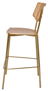 EZ STOOL TEXAS BRASS - RATTAN NATURAL