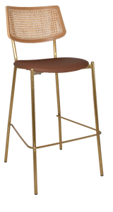 EZ STOOL TEXAS BRASS - RATTAN NATURAL