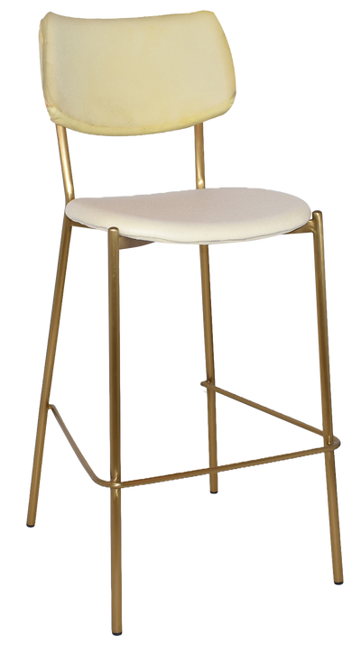 EZ Texas Metal Leg PU Leather Upholstered Barstool