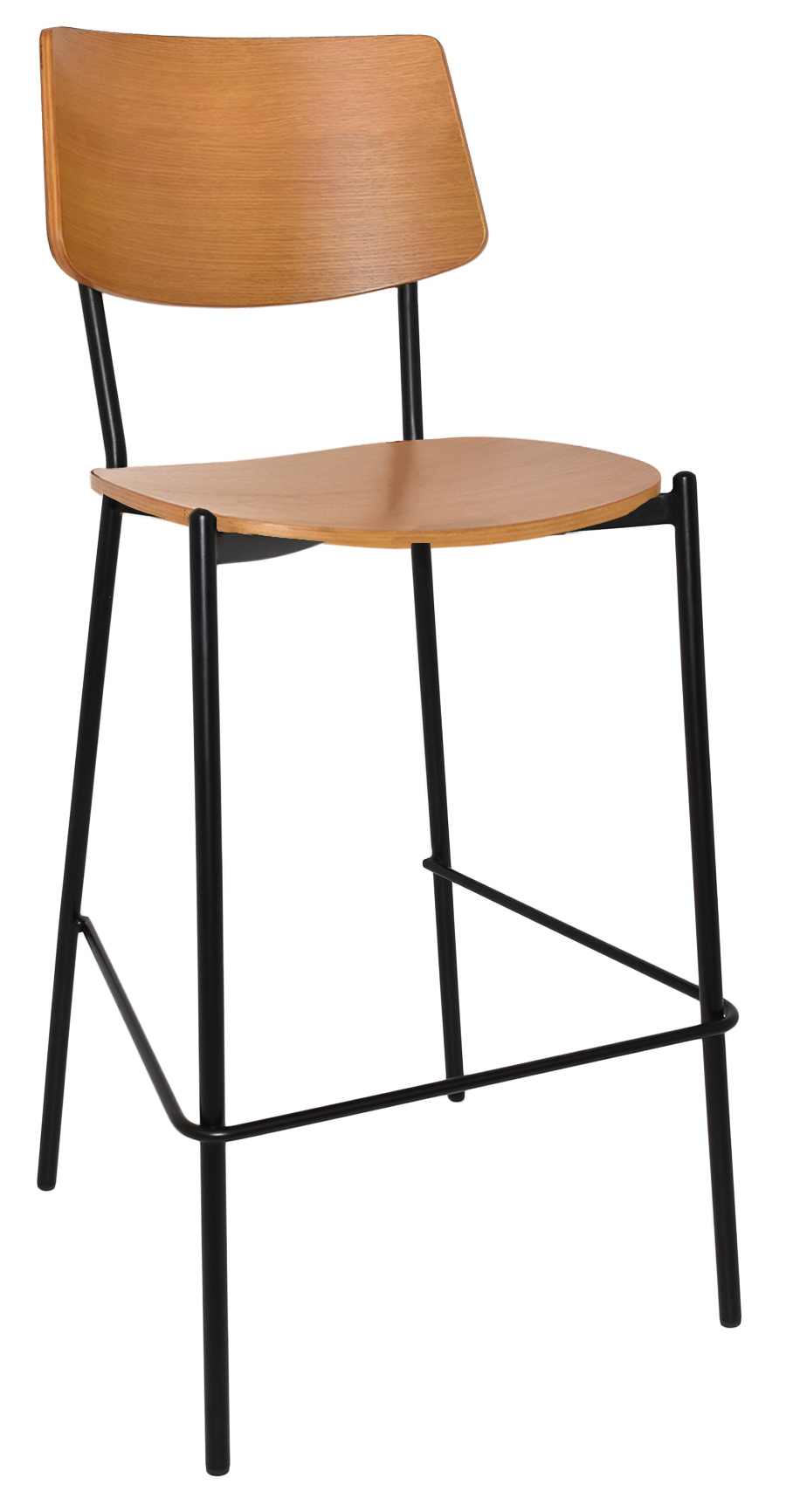 EZ STOOL TEXAS BLACK - LIGHT OAK