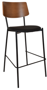 EZ STOOL TEXAS BLACK - LIGHT WALNUT