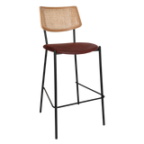 EZ Texas Metal Leg Rattan Back Barstool - Natural