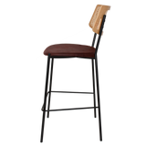 EZ Texas Metal Leg Rattan Back Barstool - Natural