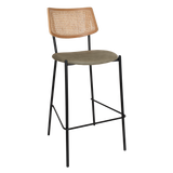 EZ Texas Metal Leg Rattan Back Barstool - Natural