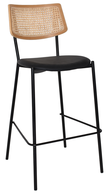EZ Texas Metal Leg Rattan Back Barstool - Natural