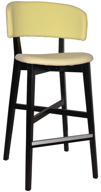 EZ STOOL TORINO BLACK - UNUPHOLSTERED (BACK & SEAT)