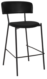 EZ STOOL LUGANO UPH 2 BLACK - EASTWOOD BORDEAUX