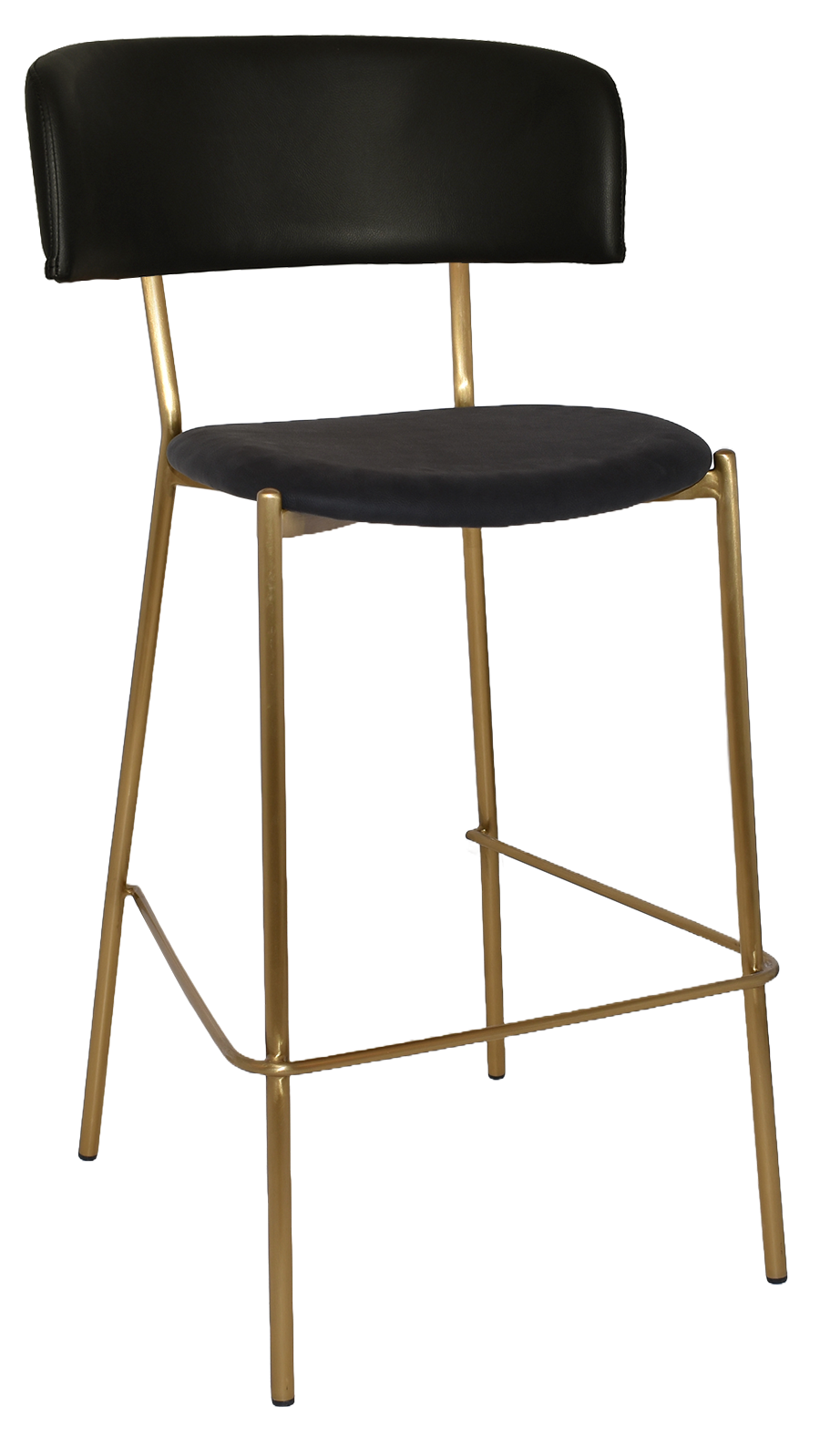EZ STOOL LUGANO UPH 2 BLACK - EASTWOOD BORDEAUX