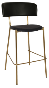 EZ STOOL LUGANO UPH 2 BLACK - EASTWOOD BORDEAUX