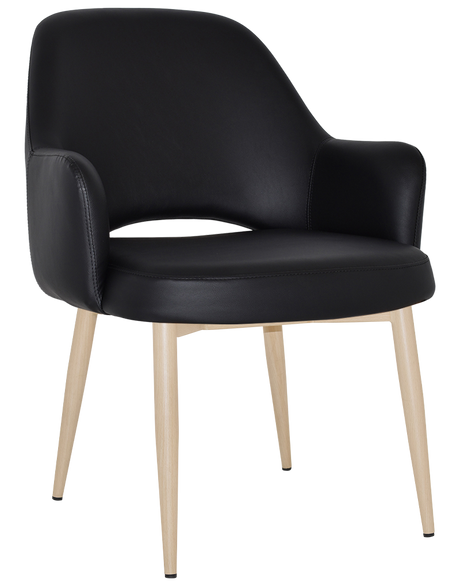 EZ Albury Birch Metal Leg Upholstered Hospitality XL Armchair