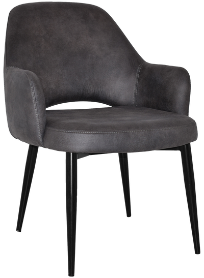 EZ Albury Black Metal Leg Upholstered Hospitality XL Armchair