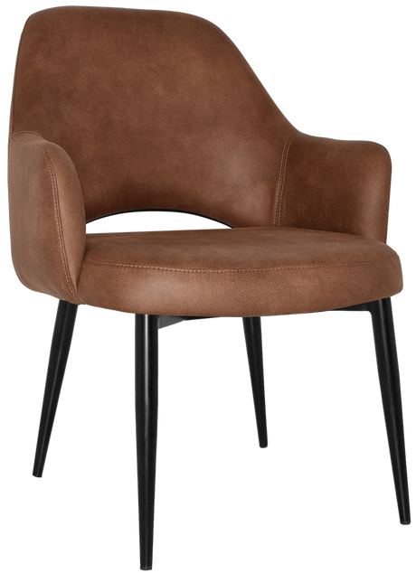 EZ Albury Black Metal Leg Upholstered Hospitality XL Armchair