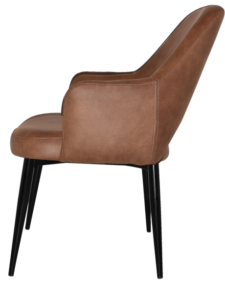 EZ Albury Black Metal Leg Upholstered Hospitality XL Armchair