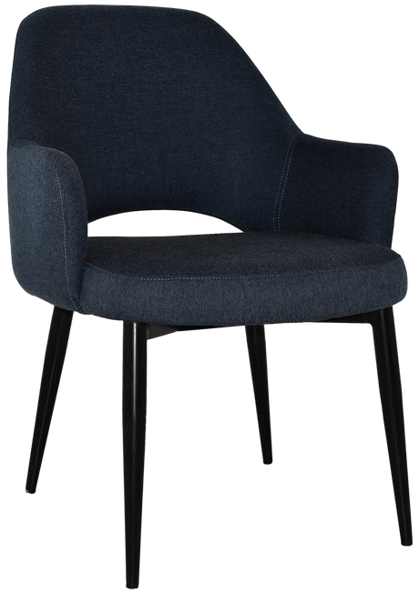 EZ Albury Black Metal Leg Upholstered Hospitality XL Armchair