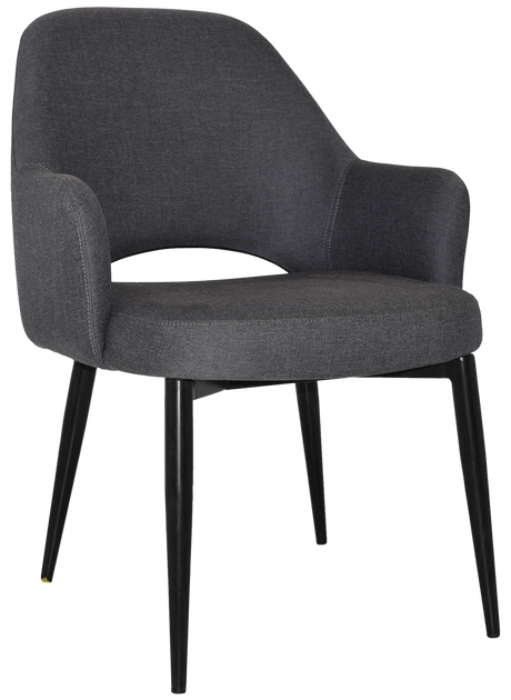 EZ Albury Black Metal Leg Upholstered Hospitality XL Armchair