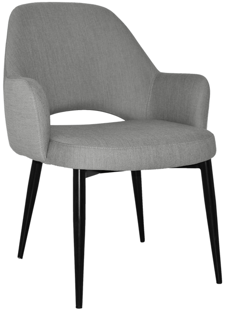 EZ Albury Black Metal Leg Upholstered Hospitality XL Armchair