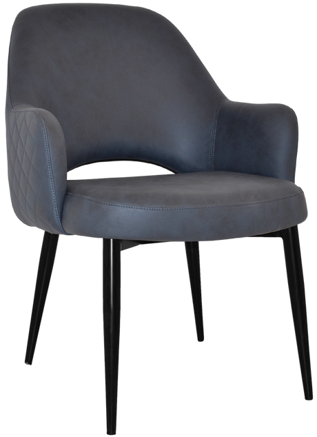 EZ Albury Black Metal Leg Upholstered Hospitality XL Armchair