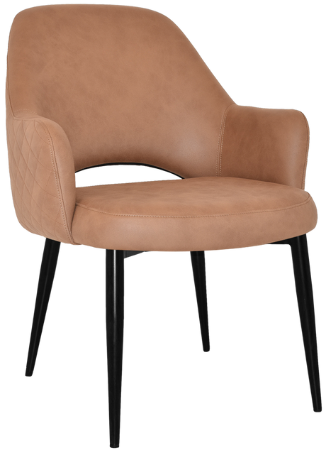 EZ Albury Black Metal Leg Upholstered Hospitality XL Armchair