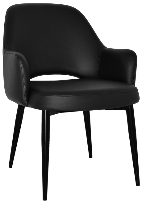 EZ Albury Black Metal Leg Upholstered Hospitality XL Armchair